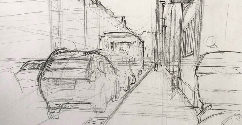 Bild urban sketching